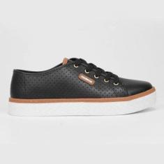 Tenis Feminino Casual Moleca Plataforma Perfuros-Feminino