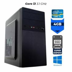 Computador Elo Intel Core i3 3,1Ghz 4GB Ram Hd SSD 240GB Super rápido 