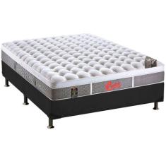 Cama Box Casal: Colchão Molas Pocket Ensacadas Castor Light Stress Oxy