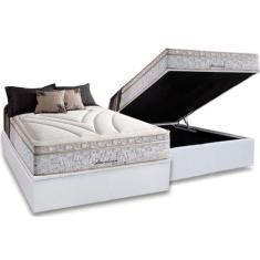 Cama Box Baú Casal: Colchão Molas Herval Maxspring American + Base CRC