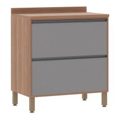 Balcão de Cozinha com Tampo 80 cm 2 Gavetões Isa Luciane Móveis