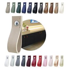 Kit com 04 Puxadores Doko Parafuso para Móveis Armário Guarda Roupa Gaveta Porta Baús Caixas Bandeja Cesto Tábua - Cor Textura de Couro