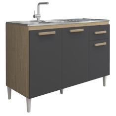 Balcao Para Pia 120cm 2000313 Atacama Grafite ARMoveis