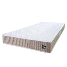 Colchão Solteiro Espuma D33 New Millenium 88x188x19cm Branco/Bege Hellen - Suporta até 120kg por Pessoa