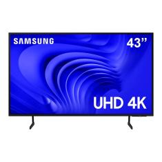 Smart TV 43” 4K Samsung 43DU7700 LED, Processador Crystal 4K, Gaming Hub, AI Energy Mode, Alexa built-in, Wi-Fi, Bluetooth, USB e HDMI 