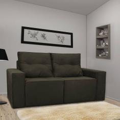 Sofá 2 Lugares Onix 1,80m Para Sala Confortavel Sued Herrero Cor:marrom