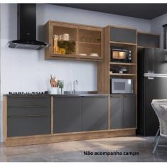 Cozinha Completa com Vidro Reflecta 5 Peças 8 Portas Viena - Herval