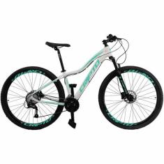 Bicicleta Aro 29 Cripto 27 Marchas Freio Hidráulico Trava K7, Branco, 