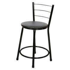 Banqueta Baixa Epoxi Preta - Laumar, Preto