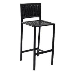 Banqueta Moderna Alta com Encosto Bar Varanda Sala Cozinha - Nossa Kas