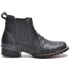 Bota De Couro Escamada (40)