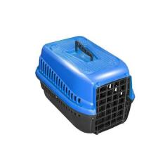 Caixa De Transporte N.2 Cão Cachorro Gato Pequena Azul - Mecpet