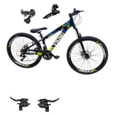 Bicicleta Aro 26 Vikingx Tuff 25 Com Trocadores Cambio Shimano Traseir
