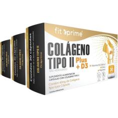 3 Colágeno Tipo 2 Plus + Vitamina D3 40Mg 90Cps Fitoprime