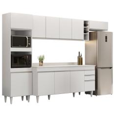 Armário de Cozinha Modulada 5 Peças CP17 Balcão com Tampo Branco - Lumil