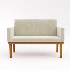 Namoradeira Base Reforçada Sofá Confortável ? Balaqui Decor Cor:bege