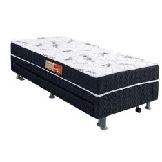 Cama Box C-auxiliar Conjugado Solteiro: Colchão Molas Bonnel Springs Black (88x188x41) Pelmex