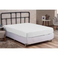 Lençol Cama Casal 100% Algodão com Elástico Percal 200 Fios Hotel Pous