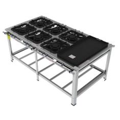 Fogão Industrial Inox Gastromaq 6 Bocas Duplas Centro com Chapa FGI406