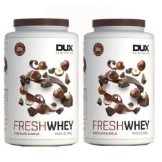 Combo 2X Fresh Whey 3W Iso Hidro Choco Belga Avelã 900G Dux