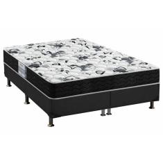 Cama Box Queen: Colchão Anatômico Probel D28/Ep Advanced Tech1000 + Base Crc Suede Gray(158X198)