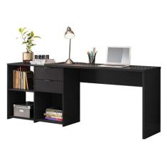 Escrivaninha Mesa Escritório em L Office NT 2060 2 Gavetas 3 Nichos 14
