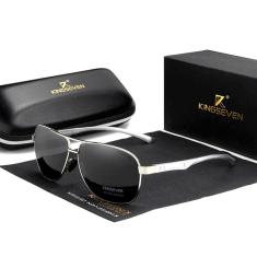 Óculos de Sol Masculino Kingseven Aviador Militar Polarizados UV400 Espelho