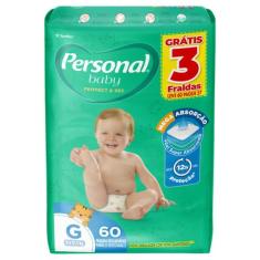 Fralda Personal Baby Protect & Sec G 60 Unidades