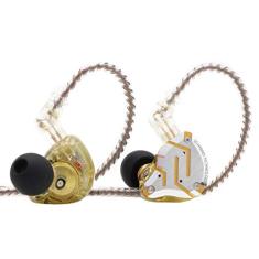Linsoul KZ ZS10 Pro, monitor intra-auricular com 5 drivers 4BA+1DD, fones de ouvido com fio HiFi, fones de ouvido para jogos, fones de ouvido IEM híbridos com placa frontal de aço inoxidável, cabo removível de 2 pinos