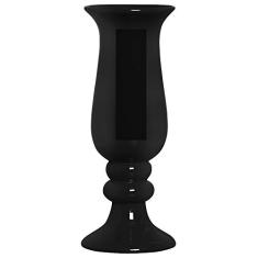 Vaso Imperial Pé De Ceramica Ceramicas Pegorin Preto