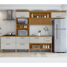 Cozinha 4 Peças Ripado Torre Quente Princesa 100 MDF Nesher