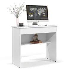 Mesa Escrivaninha Branco Com 1 Gaveta Notebook -Vitória- Branca