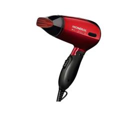 Secador de Cabelo Mondial Max Travel Vermelho - e Preto 1200W 2 Veloci