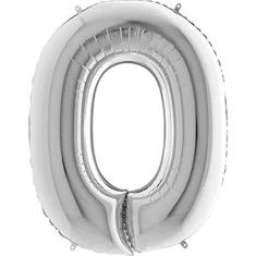 Balão Metalizado Prata Letra O - 1 Metro