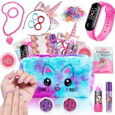 Kit Maquiagem Infantil Necessaire Com Relógio PK164