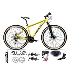 Bicicleta Aro 29 Absolute Nero 5 Câmbios Shimano 24v K7 Freio Hidráulico Susp.Trava Pneus com Faixa-Unissex