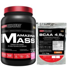 Kit Hipercalórico Amazing Mass 1,5Kg + Bcaa 4.5 1Kg - Bodybuilders
