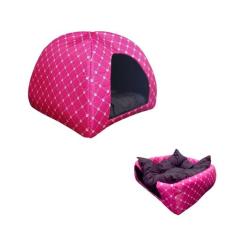 Toca Pet Cabana Casinha Cama Almofada 2x1 Iglu M - Multiflex, nuvem pi