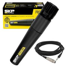 MICROFONE COM FIO PROFISSIONAL, ACOMPANHA CABO 5 METROS PRO-57