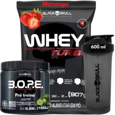 Whey Protein TURBO Concentrado + Pré-treino Bope + Coqueteleira 600ml 