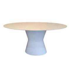 Mesa De Jantar Cone Duo Oval 120x80 Cm Laqueada Cor Branco