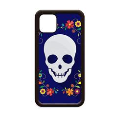 Capa com ilustração de caveira de flores para iPhone 11 Pro Max para Apple Mobile Case Shell