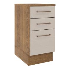 Balcão 40 cm 3 Gavetas Rustic/Crema Agata Madesa