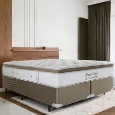 Colchão King Molas Ensacadas Monte Carlo 193x203x33cm Herval Branco / Bege
