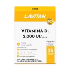 LAVITAN VITAMINA D 2.000UI COMP REV X 30, Laranja, Pequeno