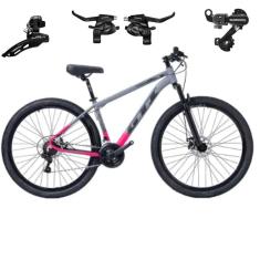 Bicicleta Mtb Aro 29 Gti Roma 21v Index Alumínio Freio Mecânico Suspensão Cambios Trocadores Shimano-Unissex