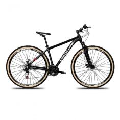 Bicicleta Aro 29 Absolute Nero 5 Alumínio 27v K7 Freio Disco Mecânico Garfo Suspensão Pneu Com Faixa - Preto Tam.21