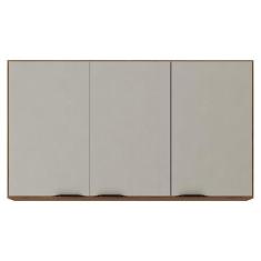 Armário Aéreo para Cozinha Firenze 3 Portas Amêndola Touch Nude Prime 