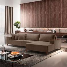 Sofá Grécia 4 lugares com Chaise Bouclê 2,70M - Encantare