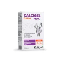 KATIGUÁ Calcigel Mdk Com Cálcio Magnésio & Vitamina D3 E K2 Sem Sabor Katiguá 60 Cápsulas Rígidas • 30 Doses Prata